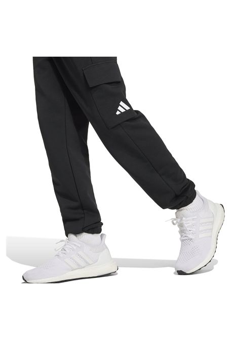 Pantaloni Adidas Essentials French Terry Cargo Nero Ragazzi ADIDAS CORE | Pantaloni | JC9762-